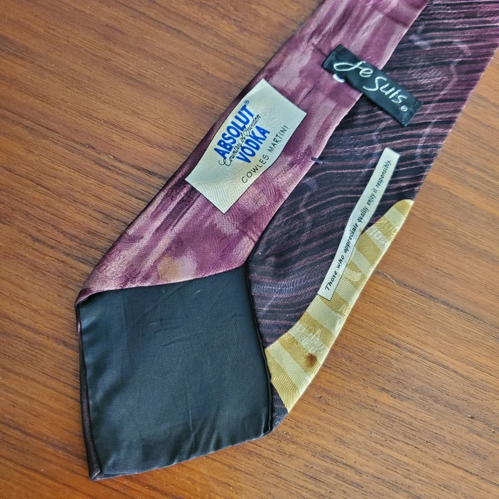 Vodka advertising vintage mens tie